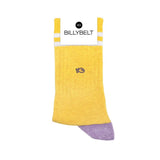 BILLYBELT Retro Combed Cotton Socks - Yellow