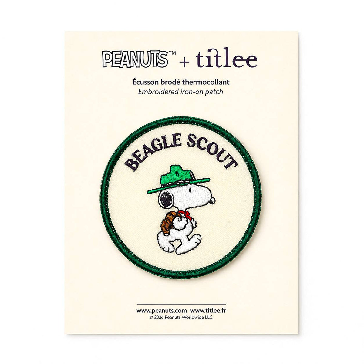 Peanuts Iron-On Embroidered Patch - Beagle Scout