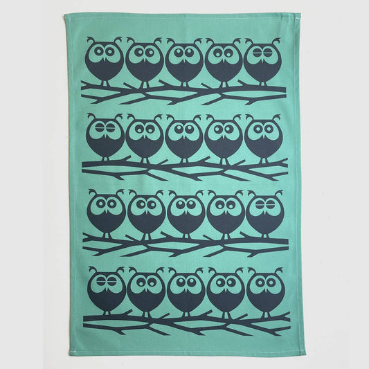 Hornsea Tea Towel - Owls on Branch