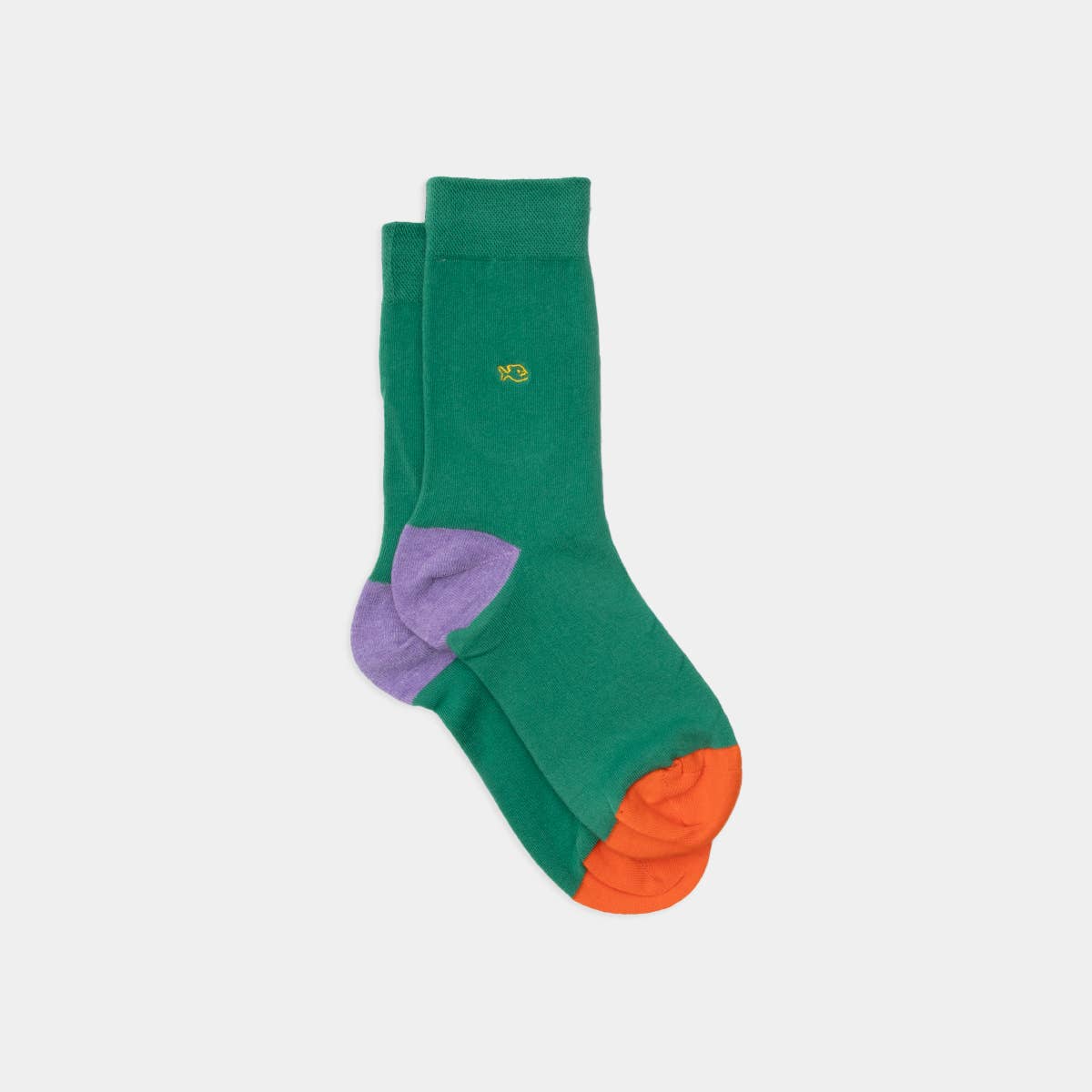 BILLYBELT Solid Combed Cotton Socks - Green