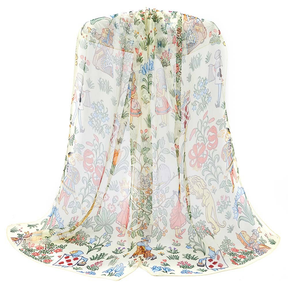 Alice in Wonderland Pure Silk Scarf