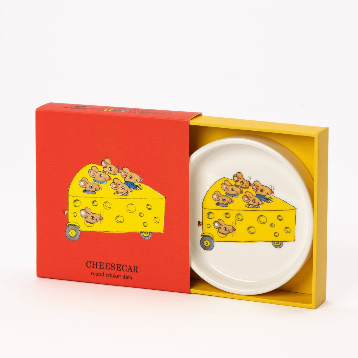 Richard Scarry Trinket Dish - Round - Cheese Car