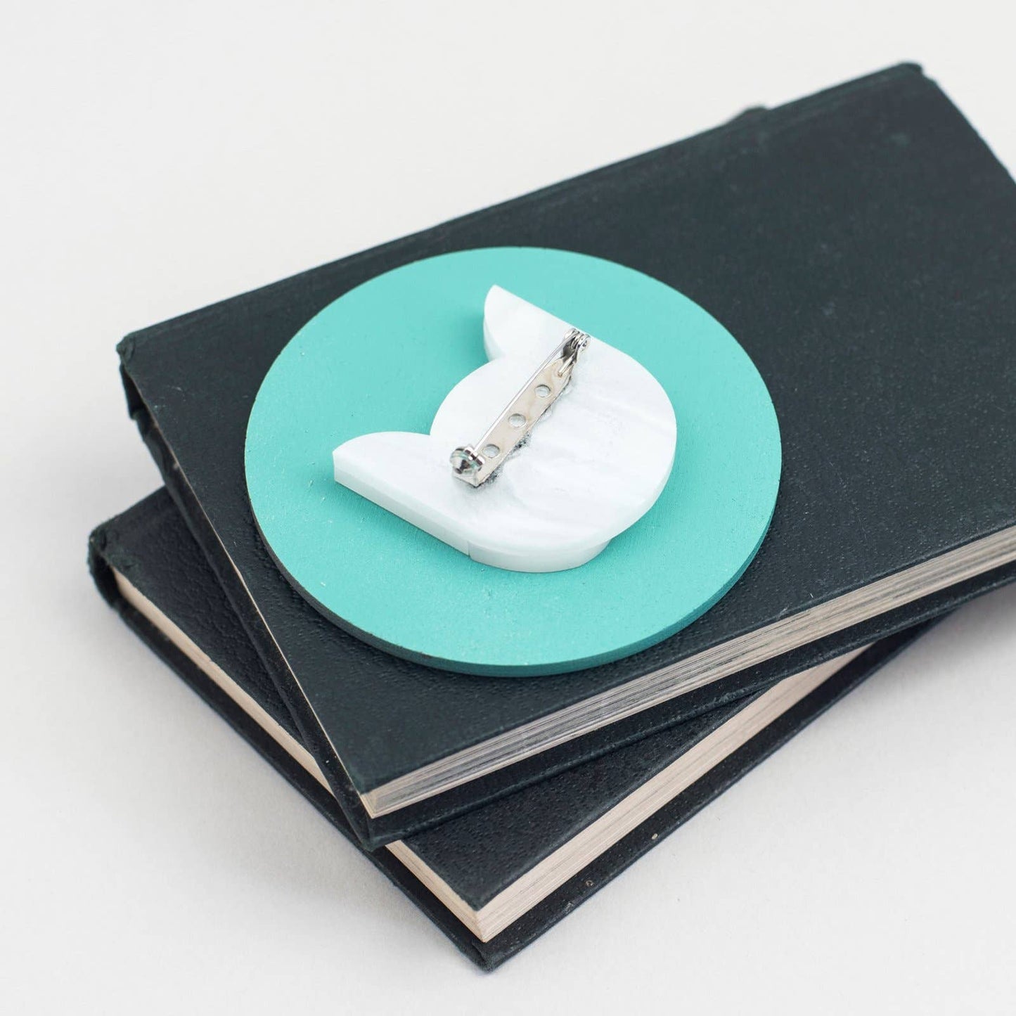 White Cat Acrylic Brooch