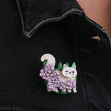 Cream Cat Brooch