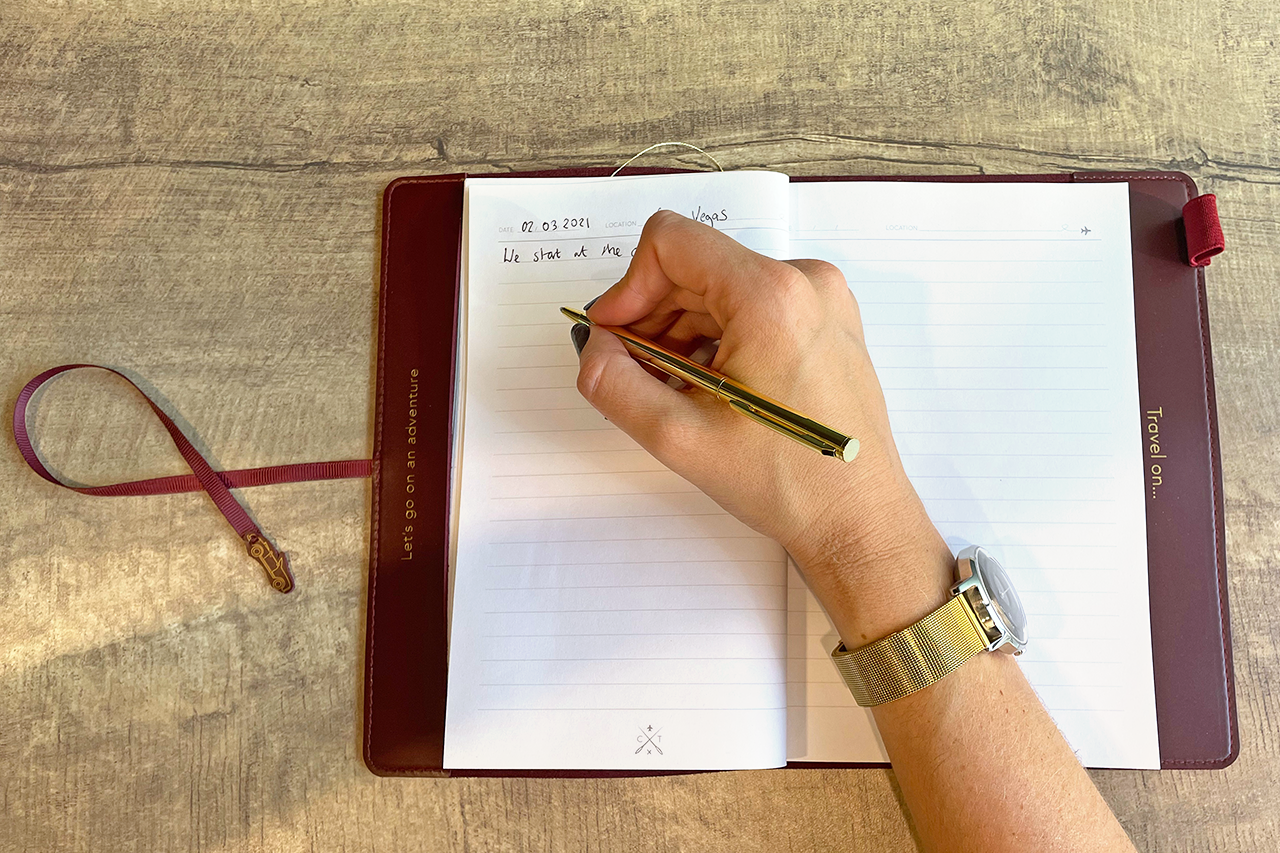 Stitch Your Travels - USA Edition Travel Notebook in Maroon