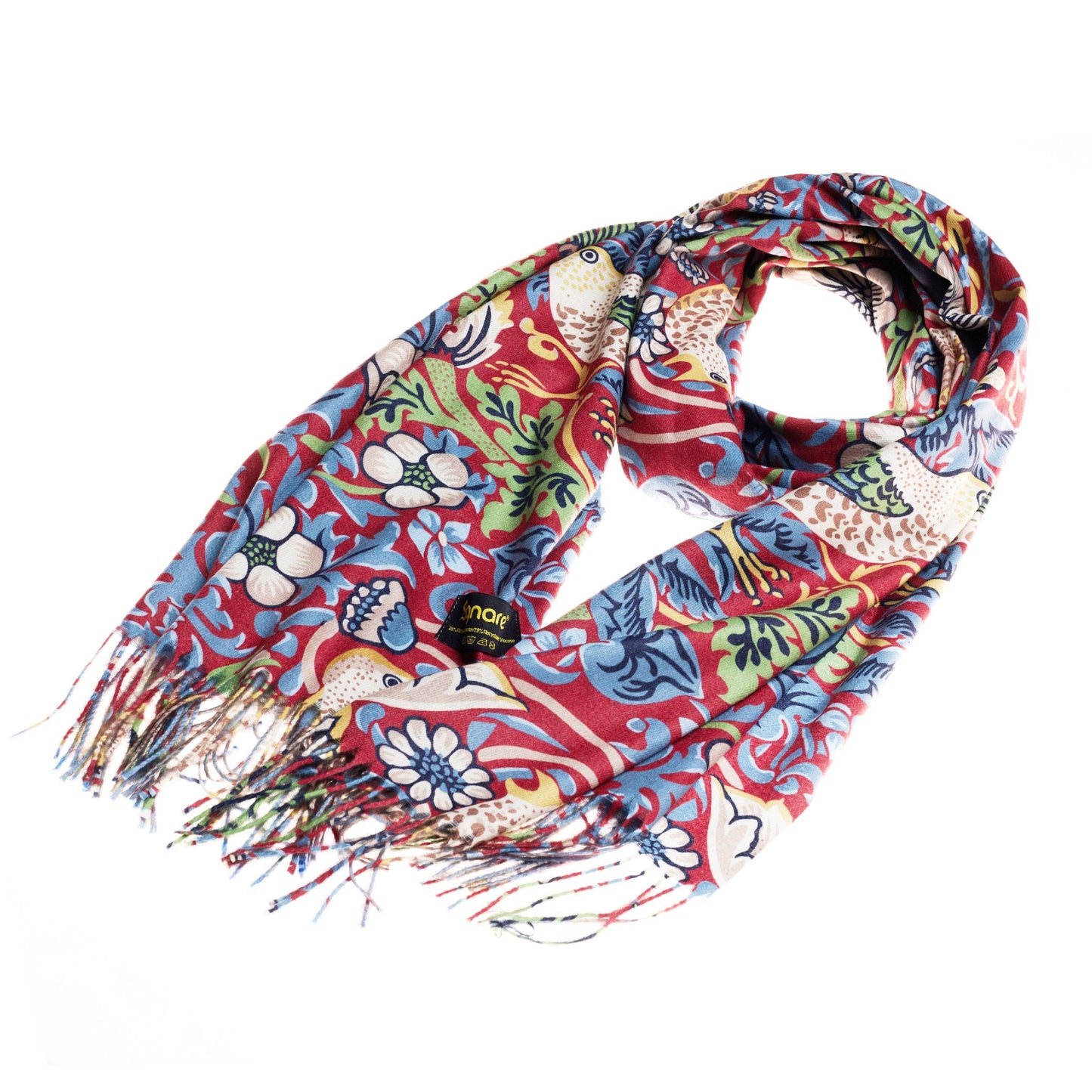 William Morris Strawberry Thief Red Pashmina