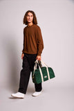 Charlie Velvet Forest Green Bowling Bag
