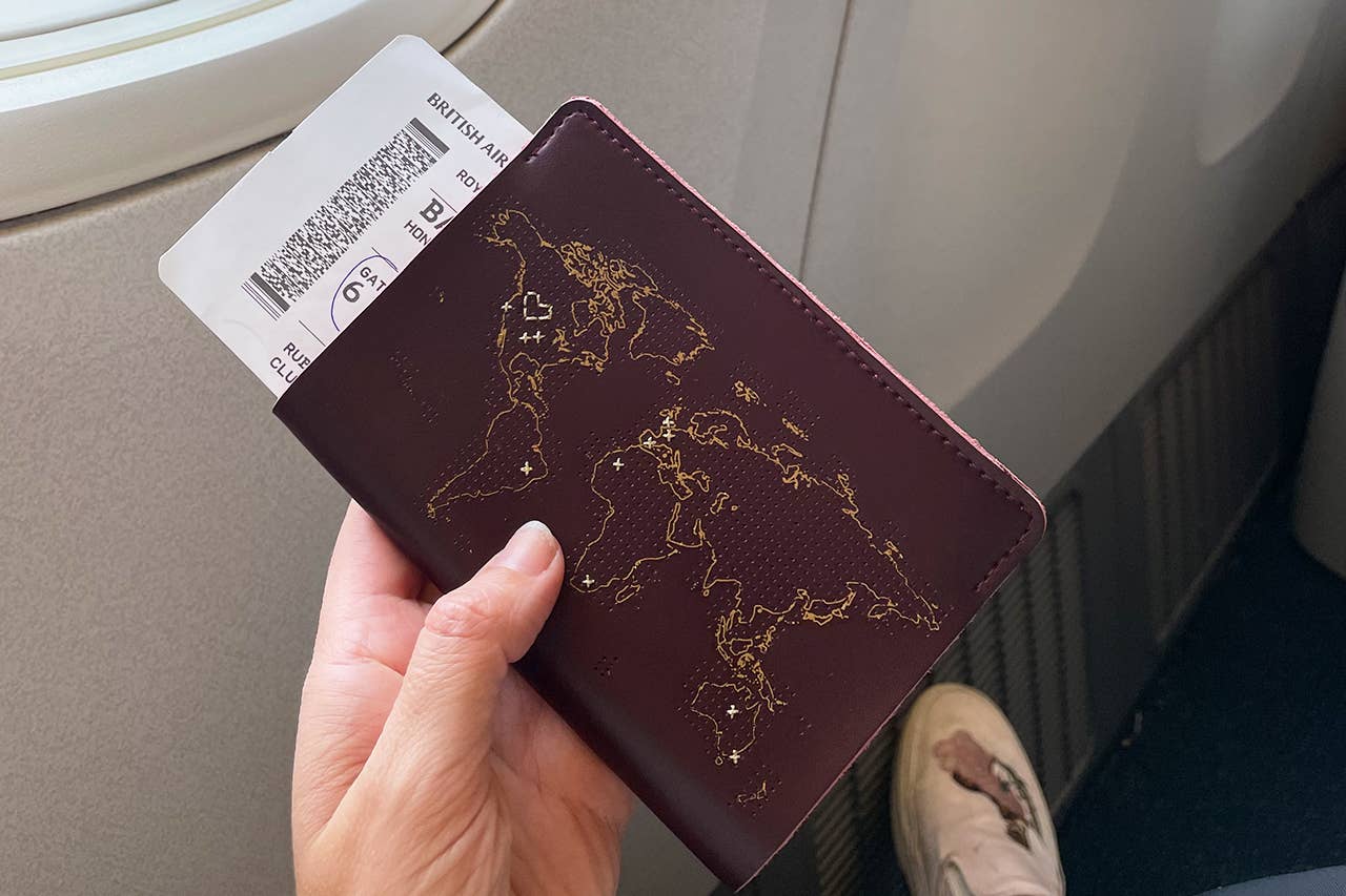 Stitch Where You've Been Passport Cover Kit - Maroon Leather