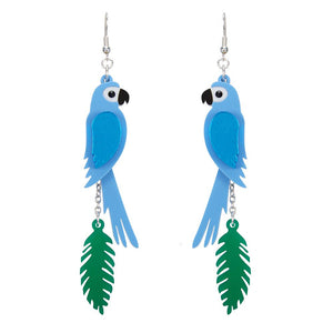 Blue Parrot Earrings