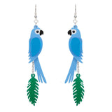 Blue Parrot Earrings