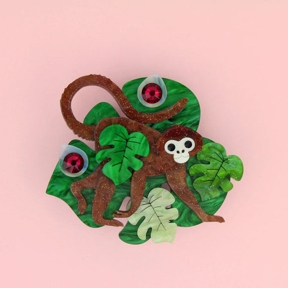 Spider Monkey Brooch