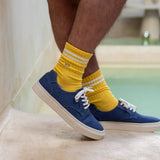 BILLYBELT Retro Combed Cotton Socks - Yellow