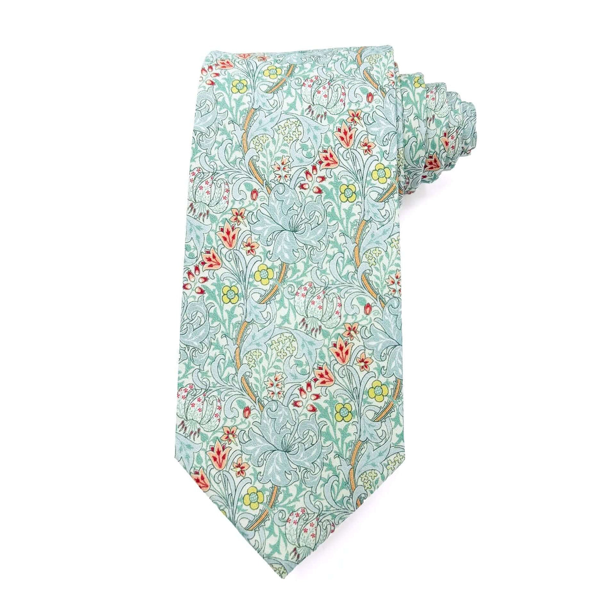 Golden Lily Sage Cotton Tie
