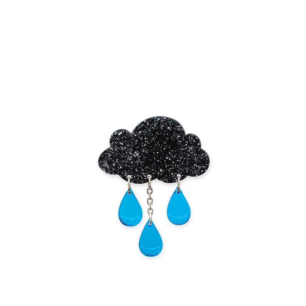 Glitter Raincloud Brooch