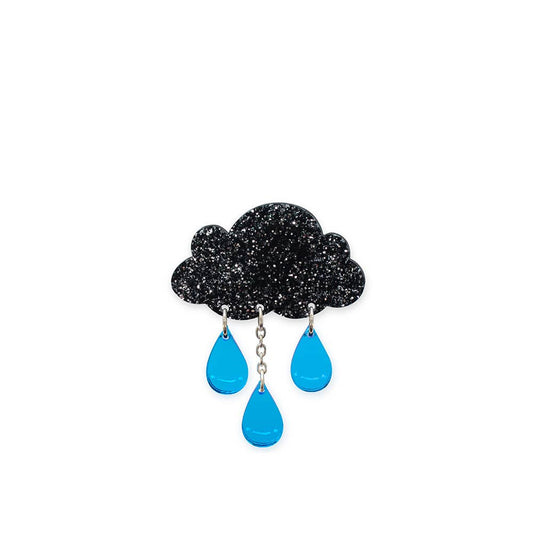 Glitter Raincloud Brooch