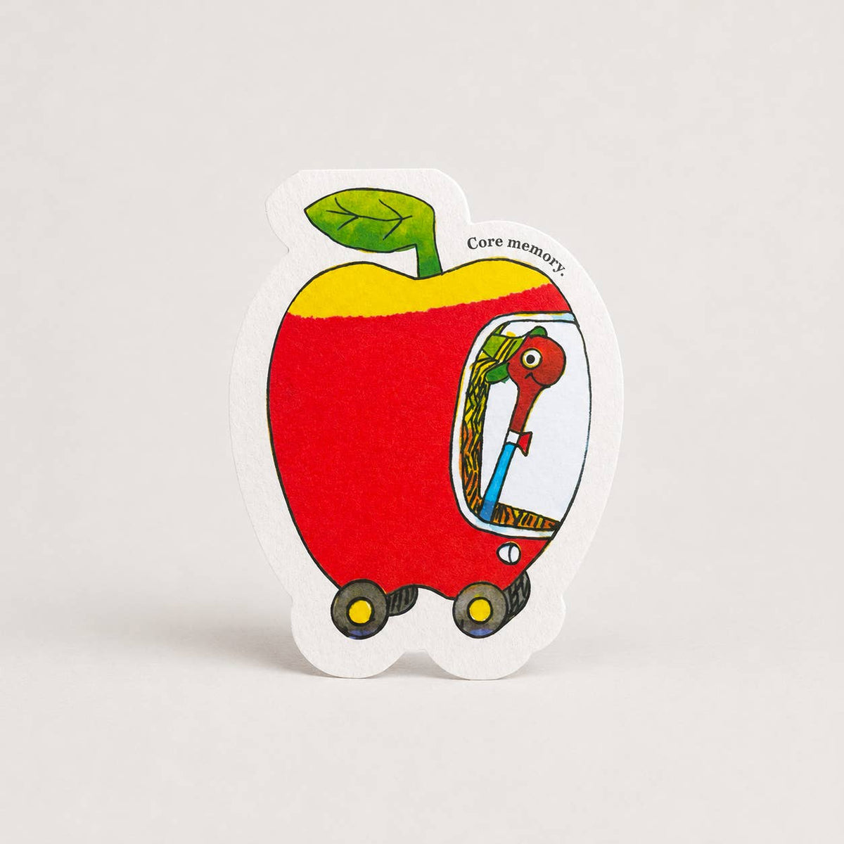 Richard Scarry Card - Lowly Worm Apple Car