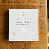 Stitch Your Vegetables Tea Towel - Embroidery Kit