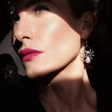 Pearl Spider Drop Earrings