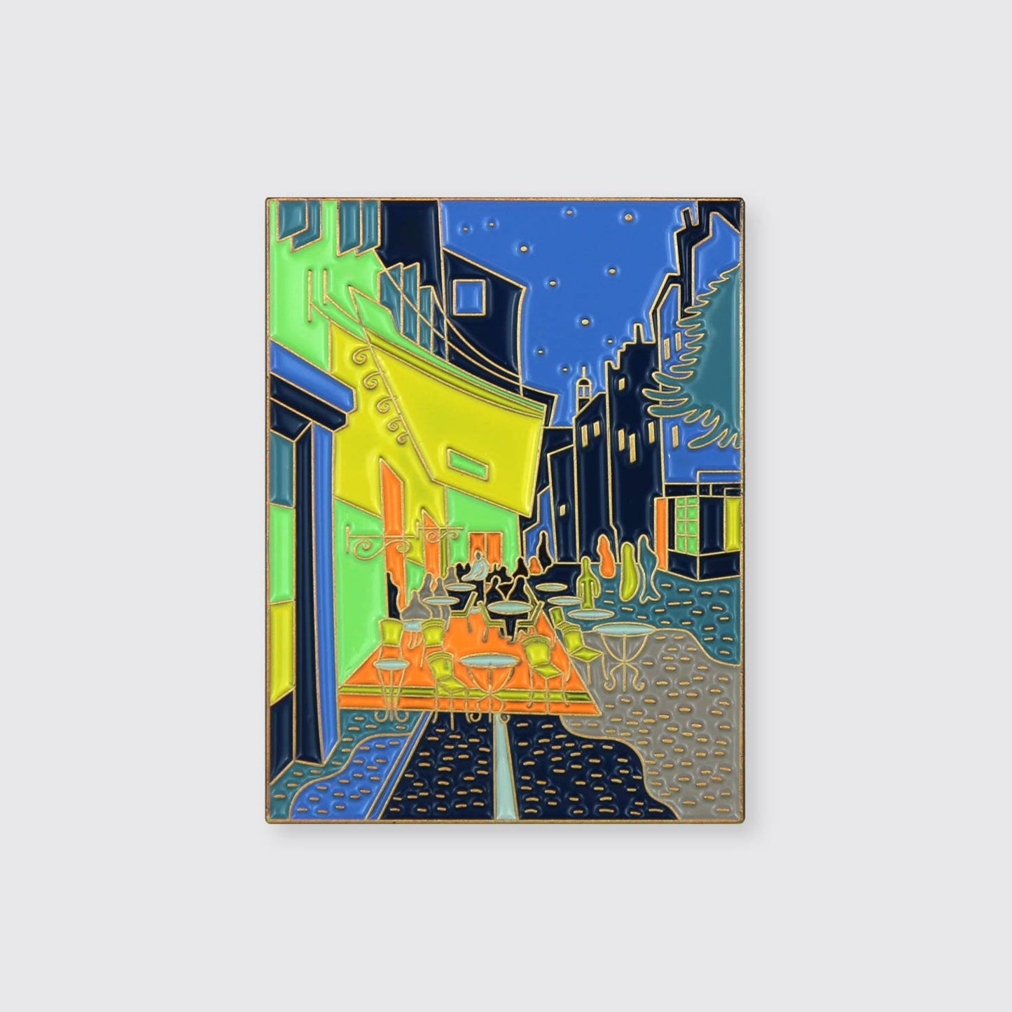 Café Terrace at Night Enamel Pin