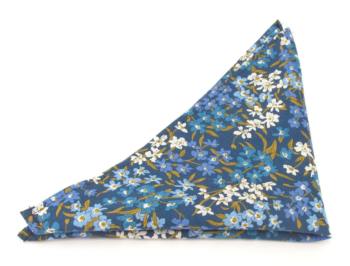 Sea Blossom Tana Lawn Cotton Pocket Square
