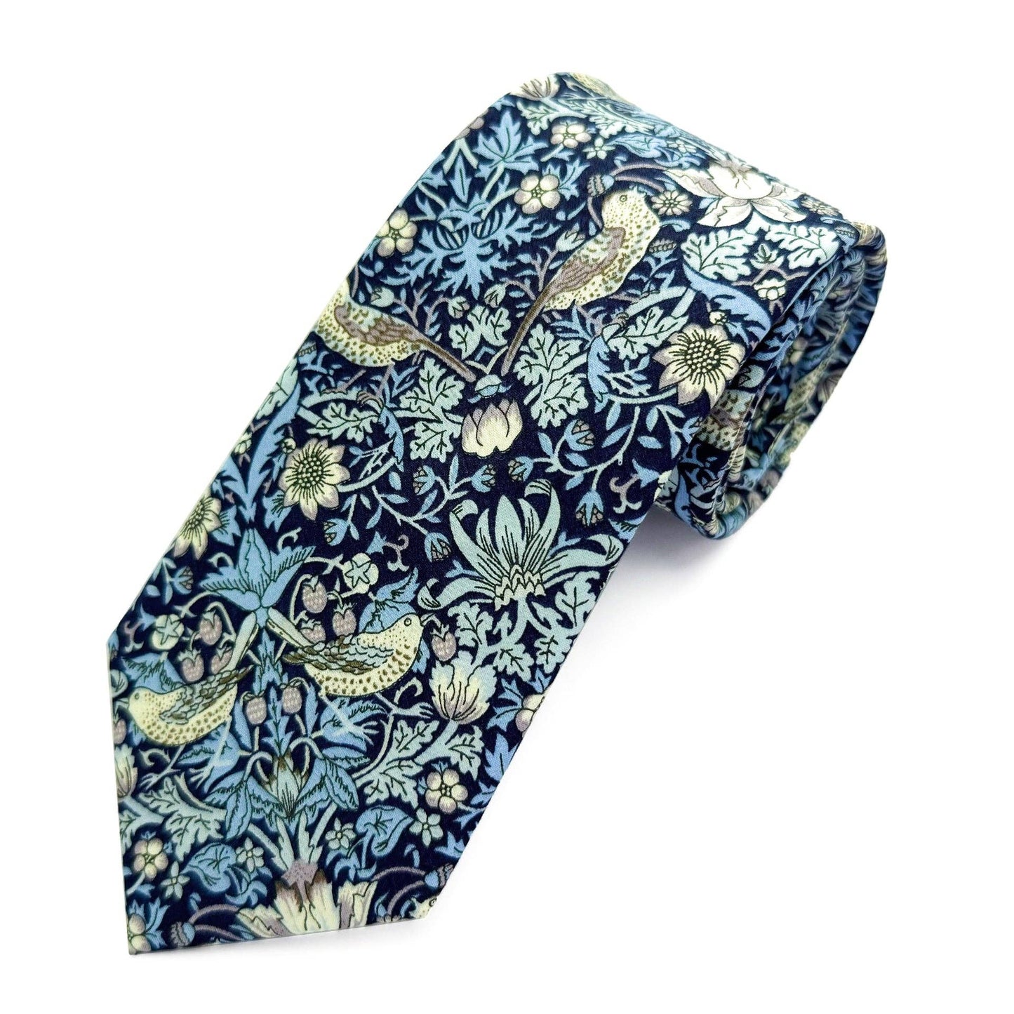 Strawberry Thief Indigo Cotton Tie