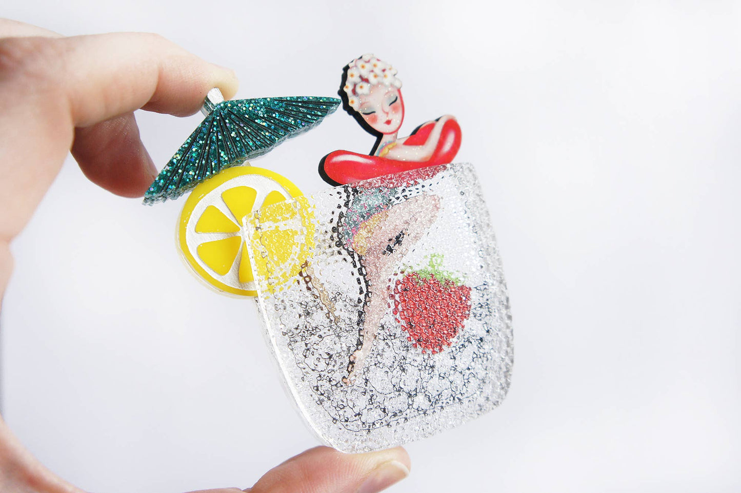 Pin-Up Cocktail Brooch