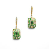 Emerald Art Deco Drop Earrings