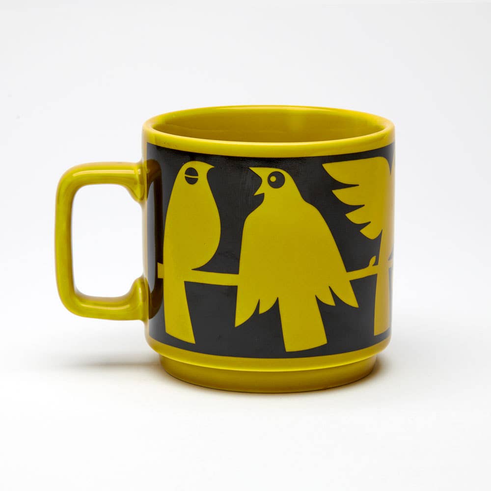 Hornsea Mug - Birds Chartreuse