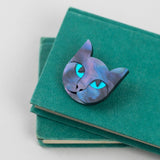 Tabby Cat Acrylic Brooch