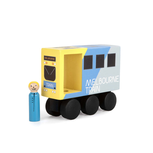 Wooden Melbourne Train Push Along Toy