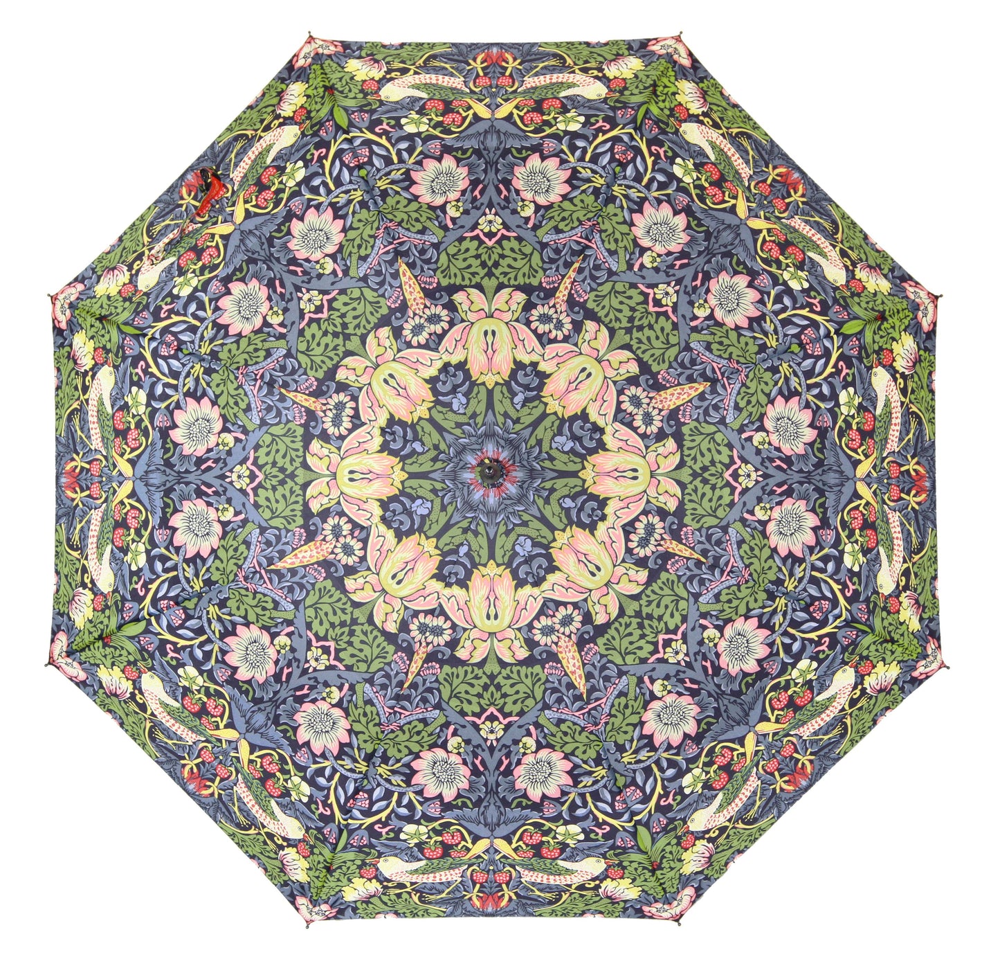 William Morris Strawberry Thief Blue Umbrella