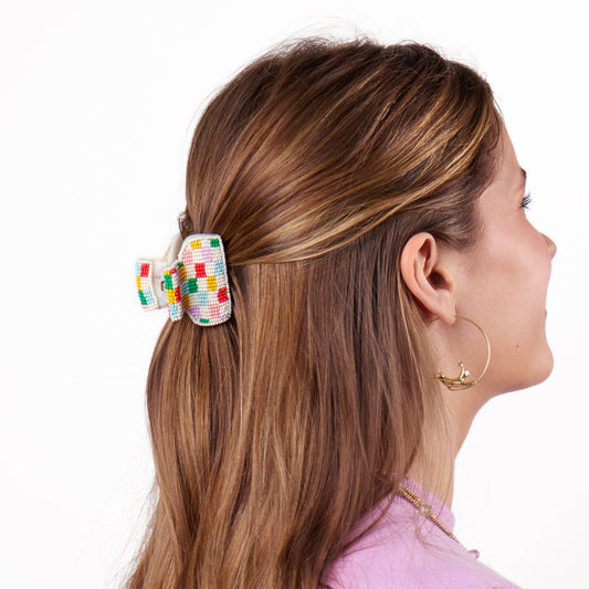 Gia Petite Multi-Color Checked Claw - Light