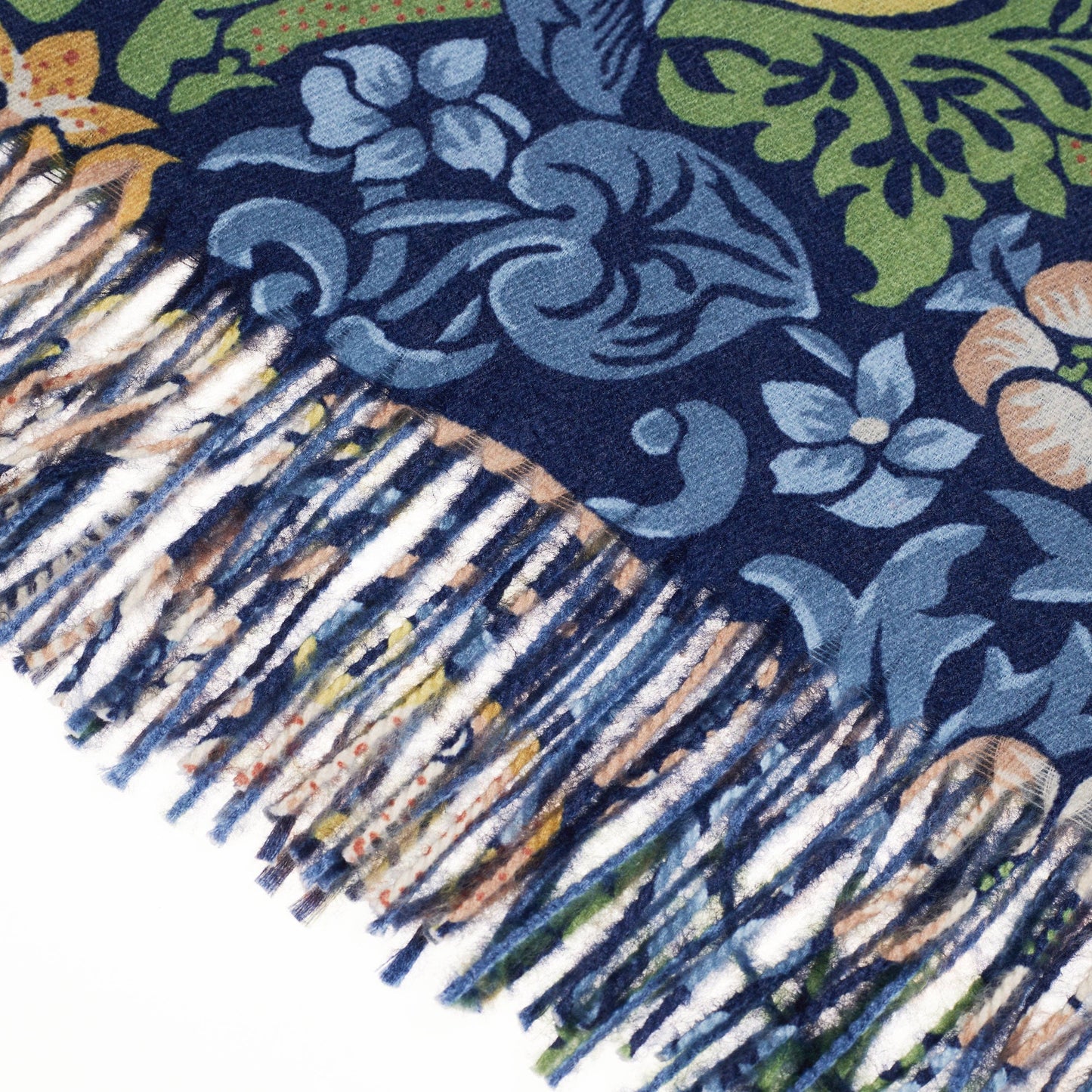 William Morris Strawberry Thief Blue Pashmina