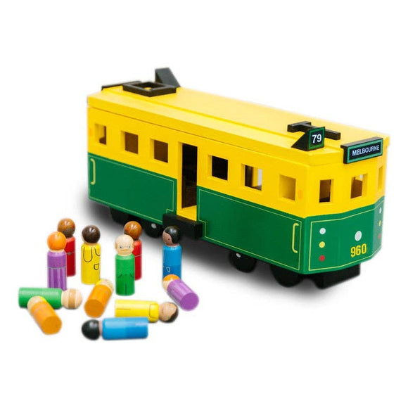 Wooden Melbourne Tram Toy