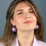 Hellebore Purple Earrings