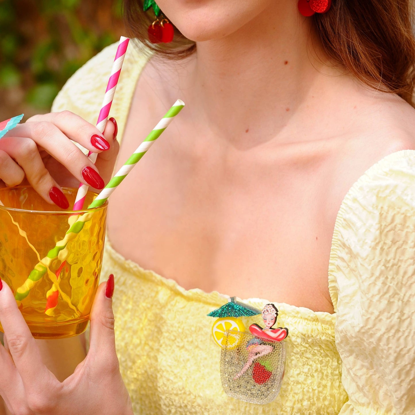 Pin-Up Cocktail Brooch
