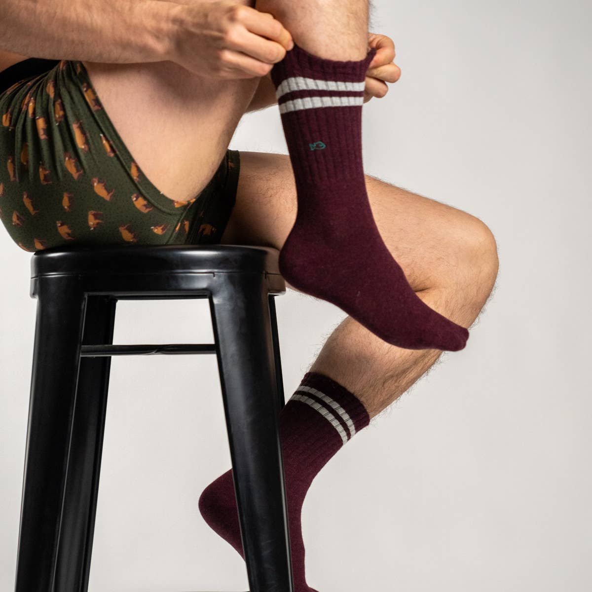 BILLYBELT Retro Socks - Burgundy