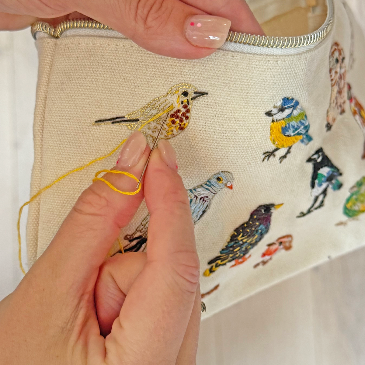 Stitch Your Birds Zip Pouch - Embroidery Kit