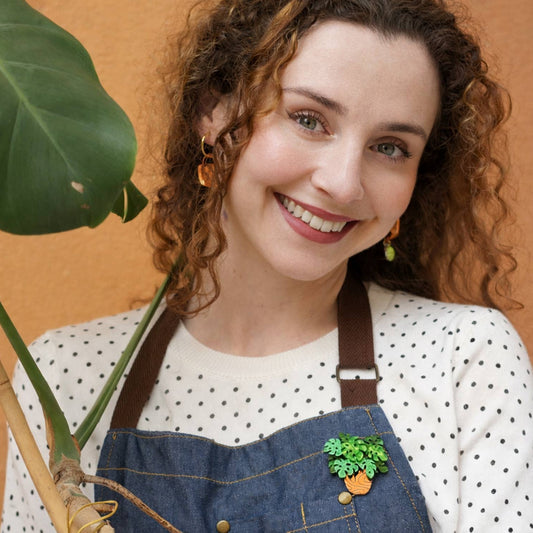 Monstera Brooch