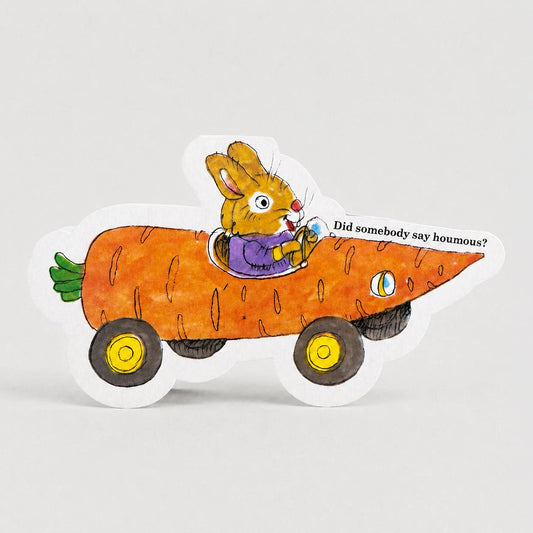 Richard Scarry Card - Carrot Bunny Car