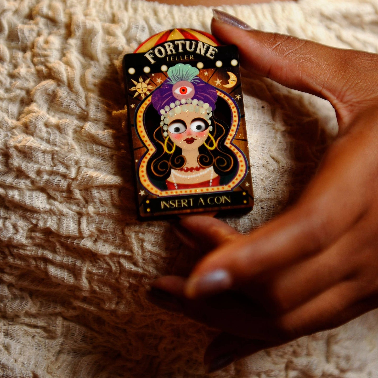 Fortune-teller Automaton Brooch
