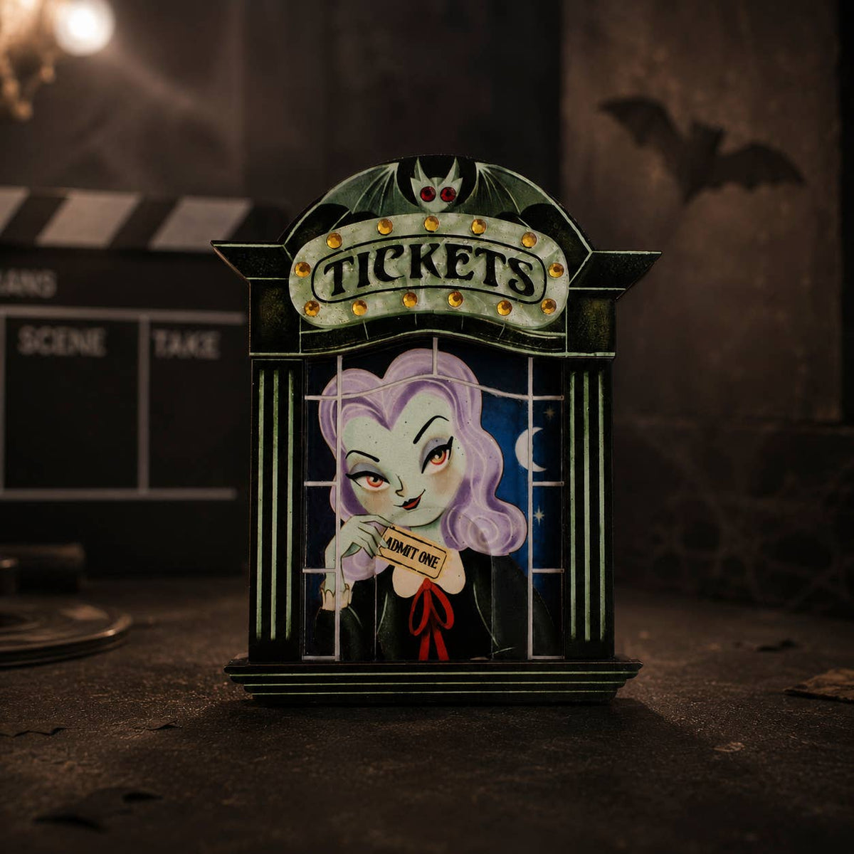 Midnight Cinema Tickets Brooch