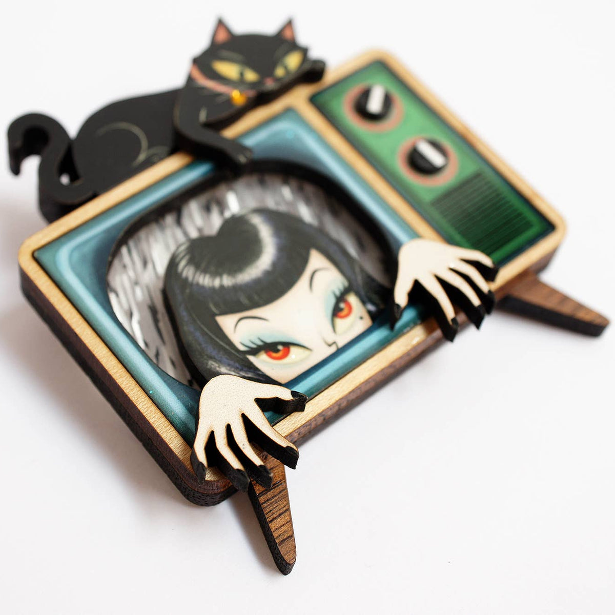 Night TV Brooch