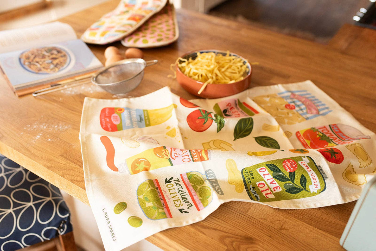 Italian ingredients Cotton Tea Towel
