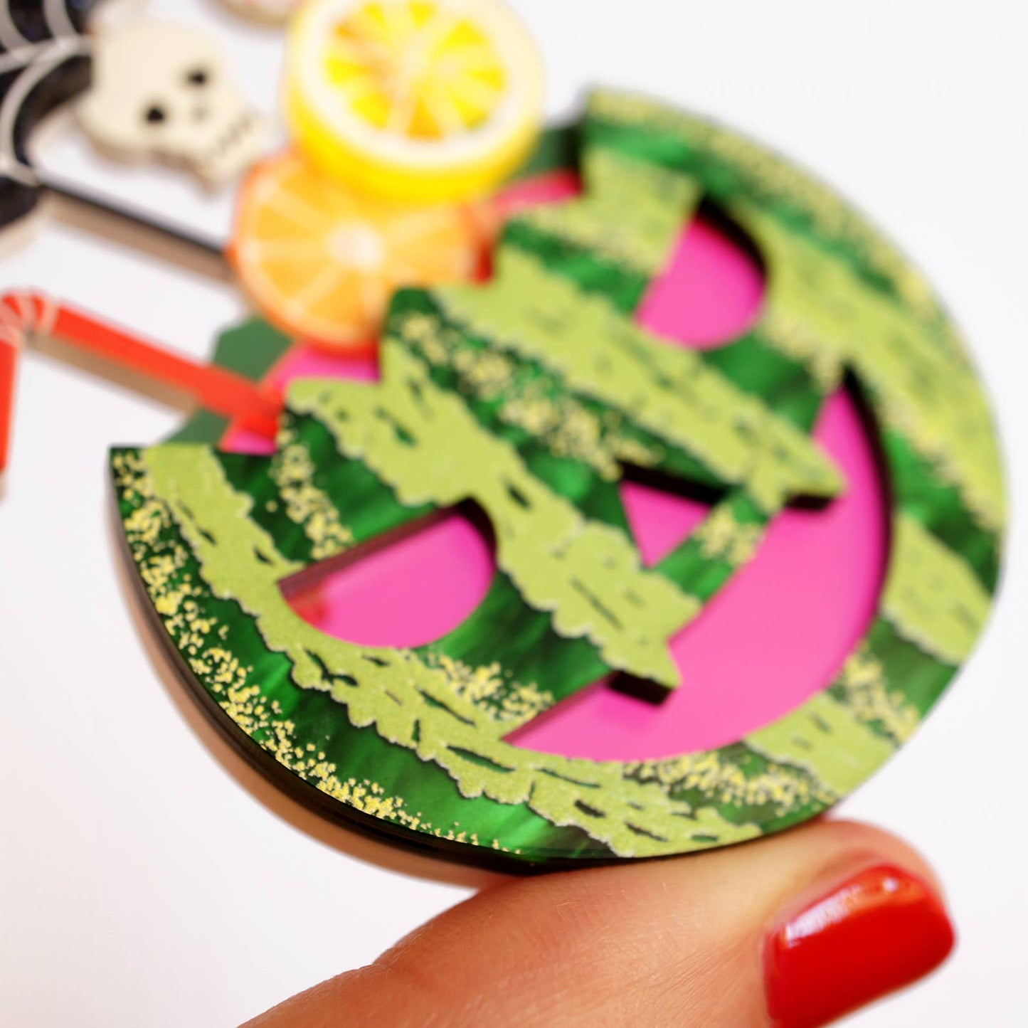 Watermelon Cocktail Brooch