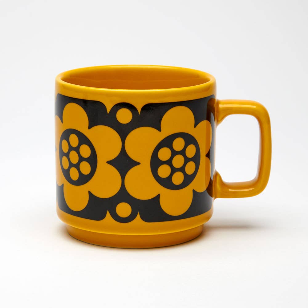 Hornsea Mug - Geo Flower Yellow
