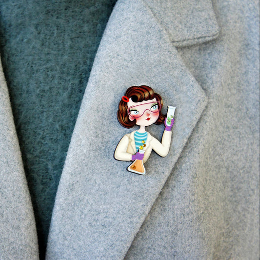 Female Scientist Brooch