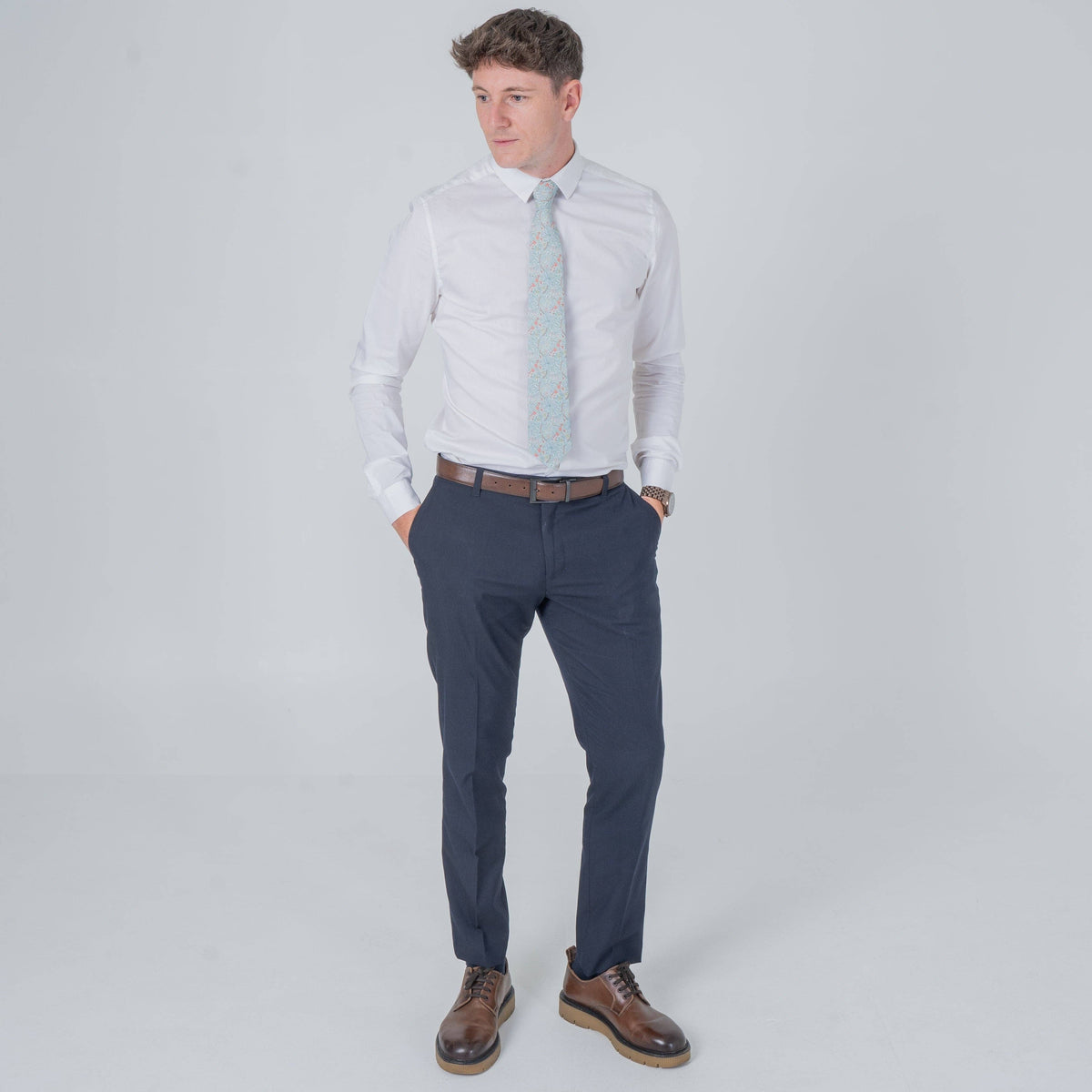 Golden Lily Sage Cotton Tie