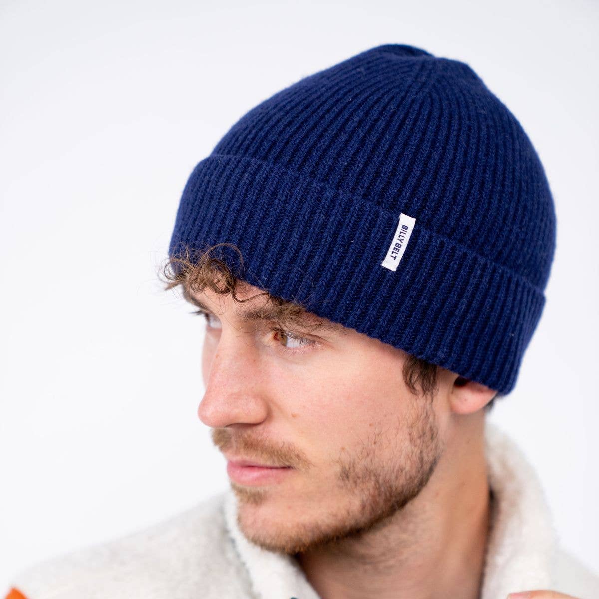 BILLYBELT Deep Blue Lambswool Beanie