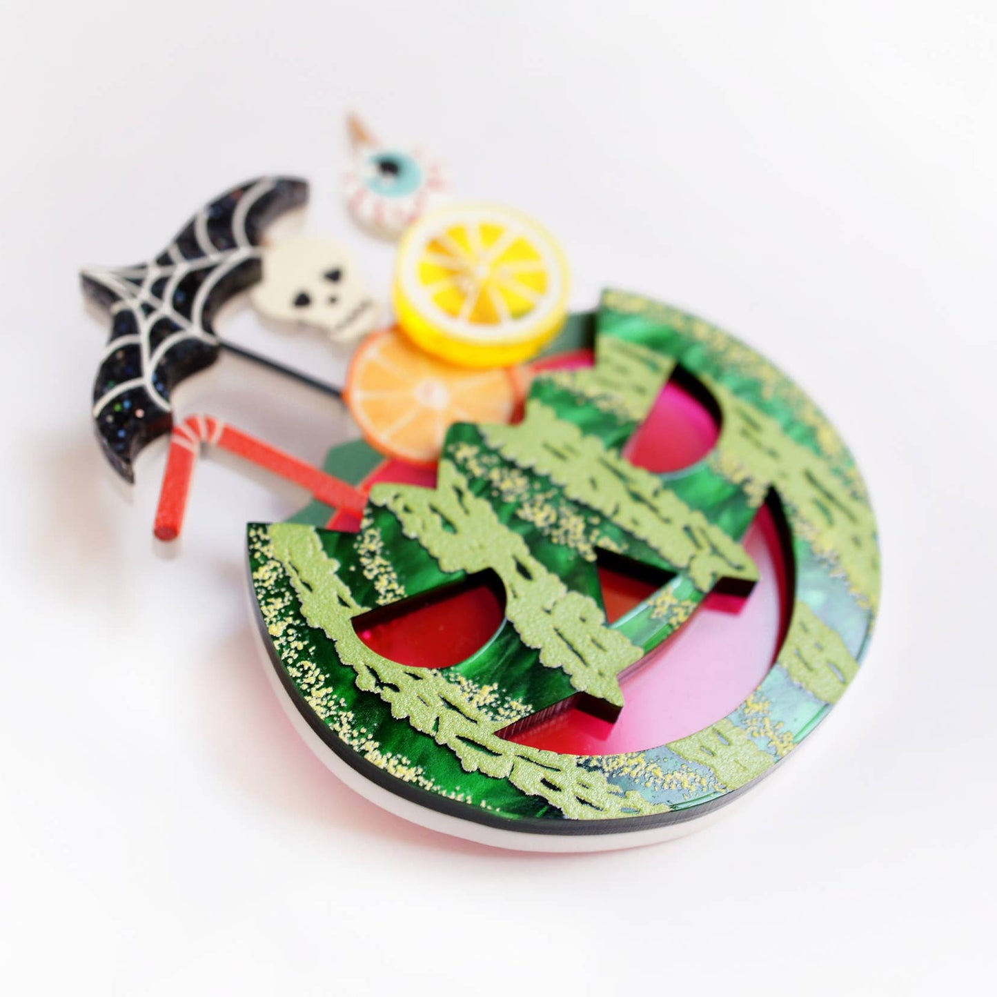 Watermelon Cocktail Brooch